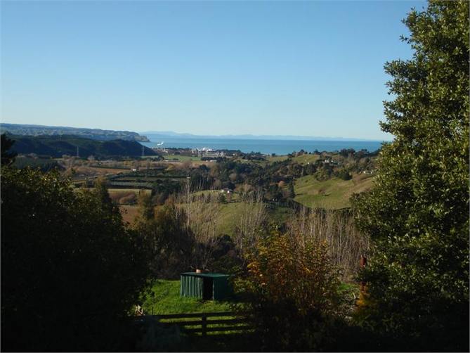 The view out to sea from the deck of 'The Lodge' 