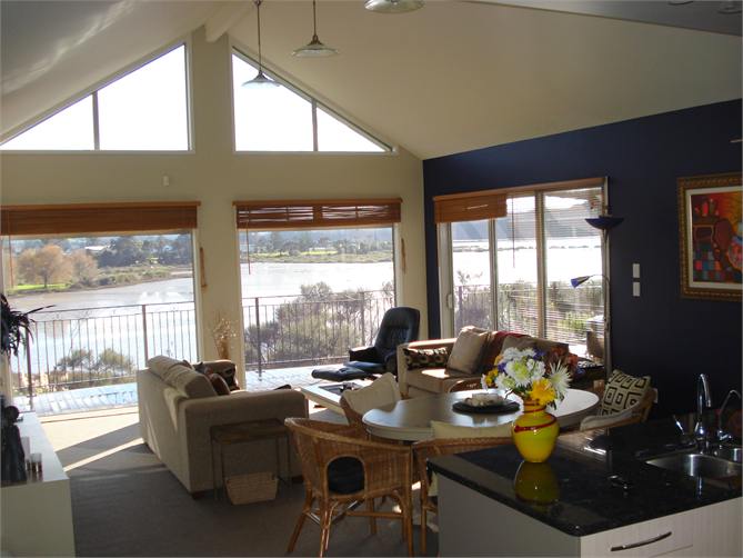 Main lounge with north views to harbour.