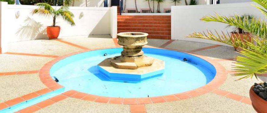 fountain view from kitchen window