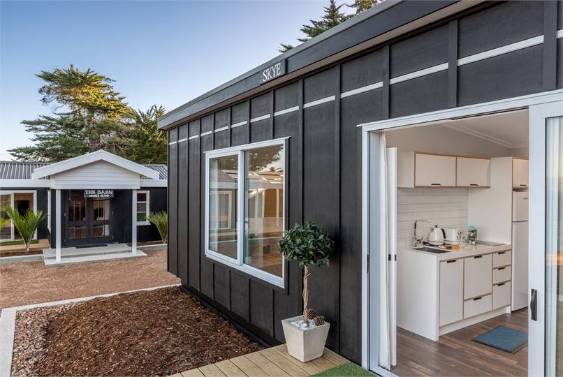 Entrance to a chalet