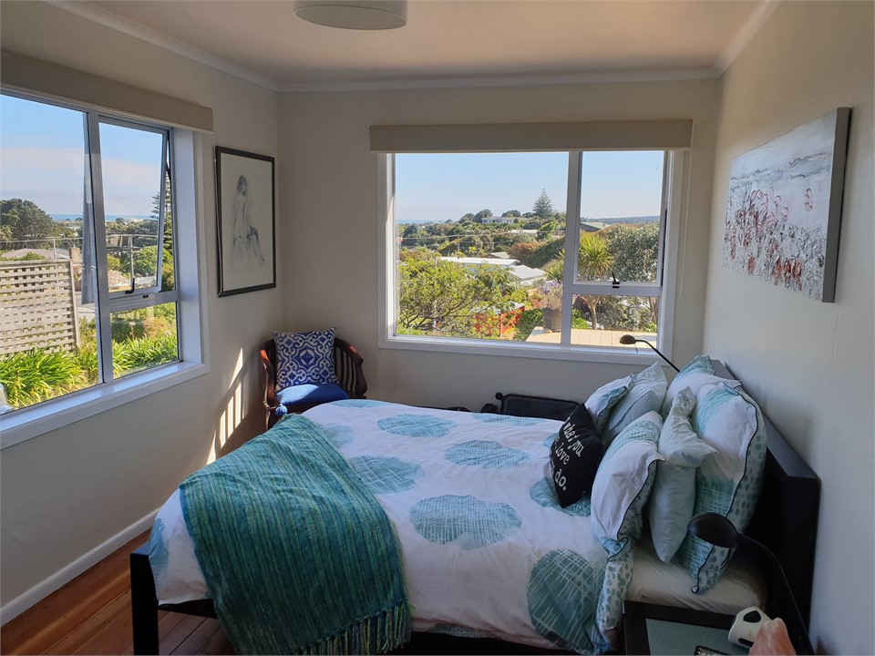 Bedroom 1 with sea views