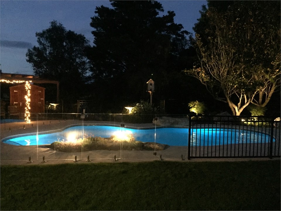 Pool at night