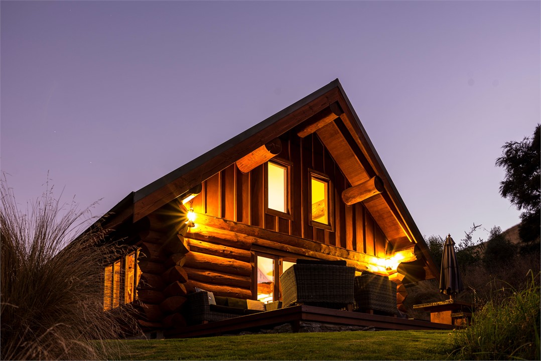 Cascade Creek Retreat at dusk