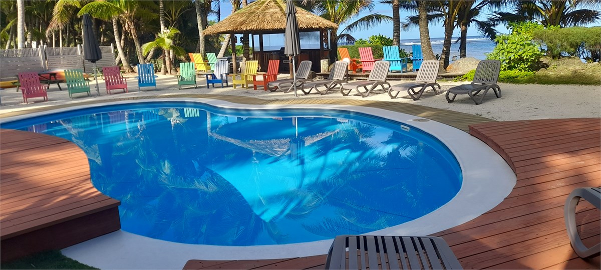 Swimming pool and BBQ area