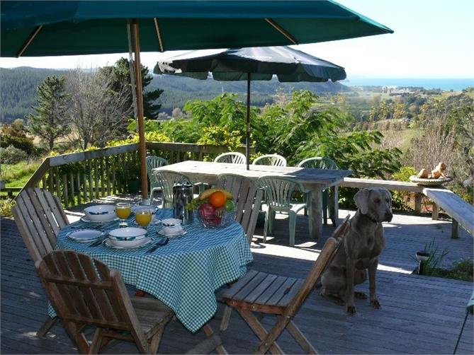 The Farmstay's Private Sunny Deck - Amazing Views