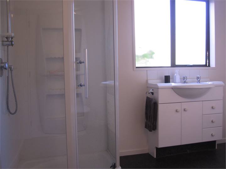 One of two modern bathrooms