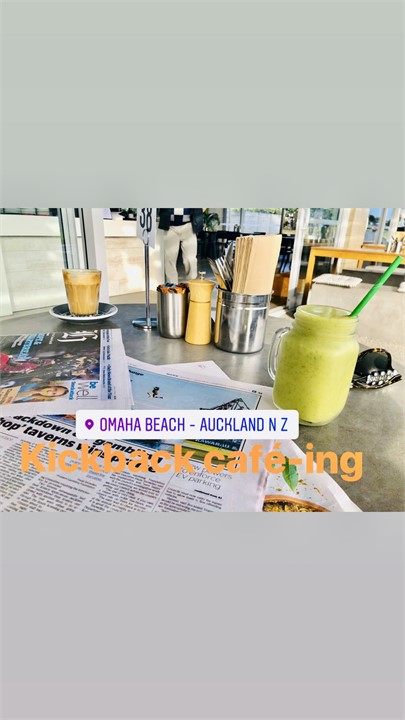 Kick Back café ... 2 mins walk away