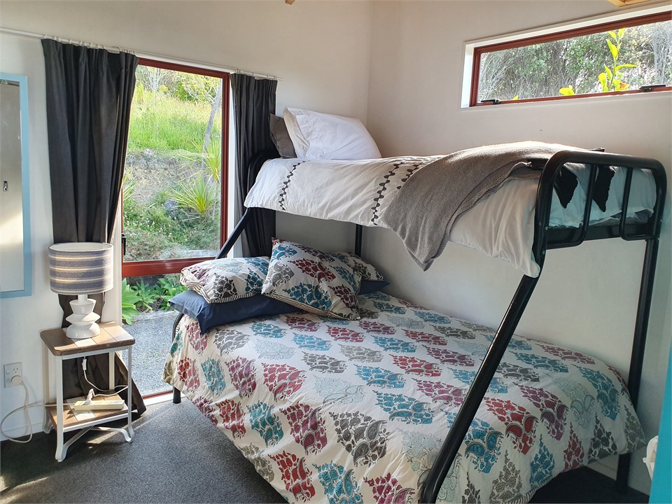 Bunk bed in bedroom 2, double on the bottom.