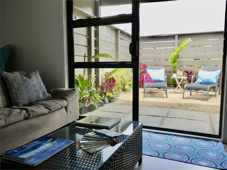 looking out to the sun area from inside