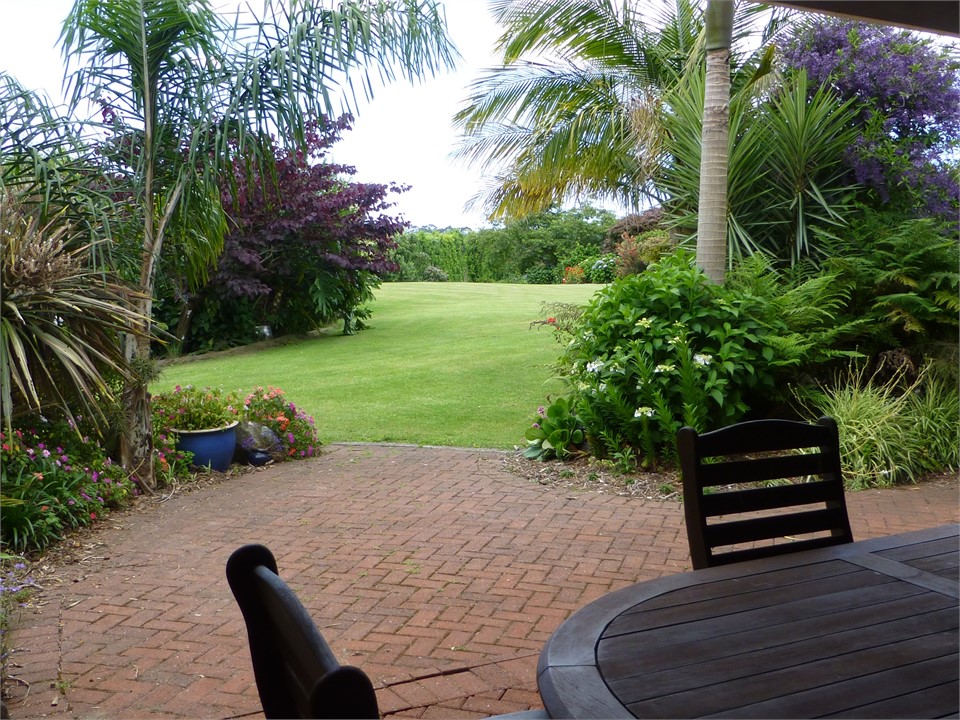 BBQ Patio with access to parklike gardens