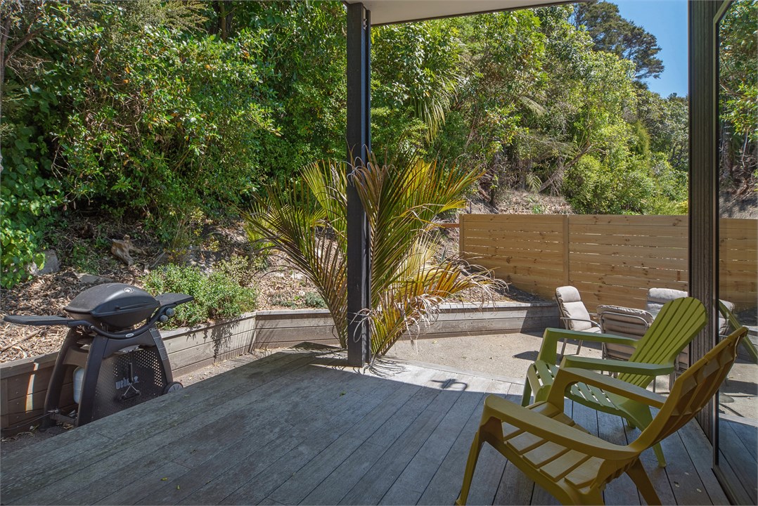 Rear BBQ deck with Weber BBQ