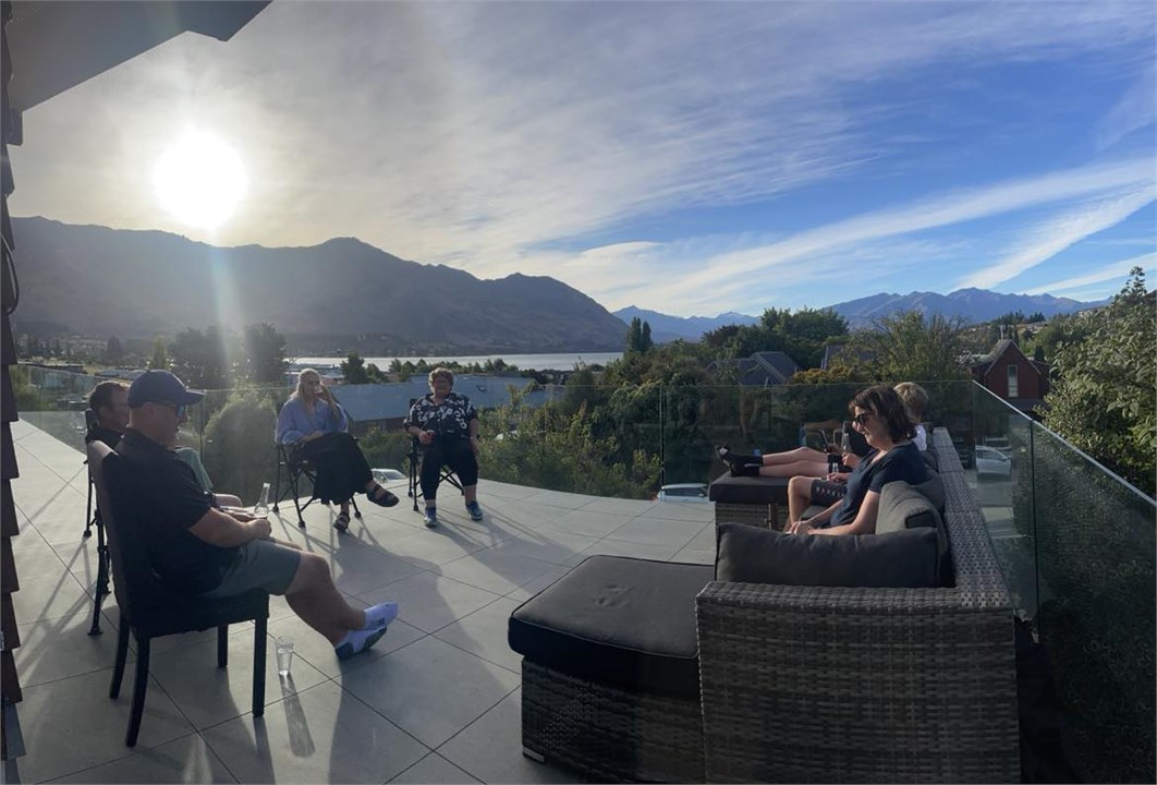 Chilling out on the deck in the evening