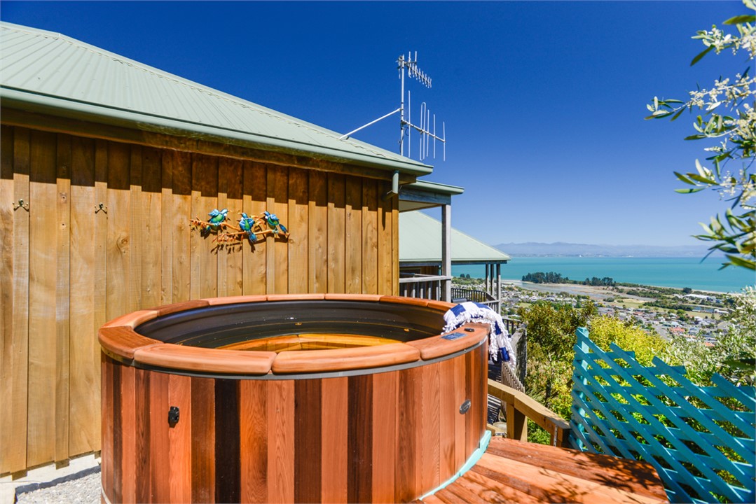 The new cedar clad hot tub!