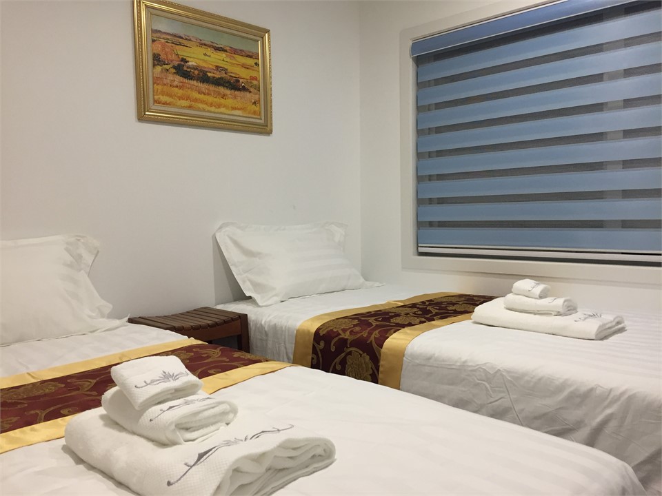 two single beds bedroom