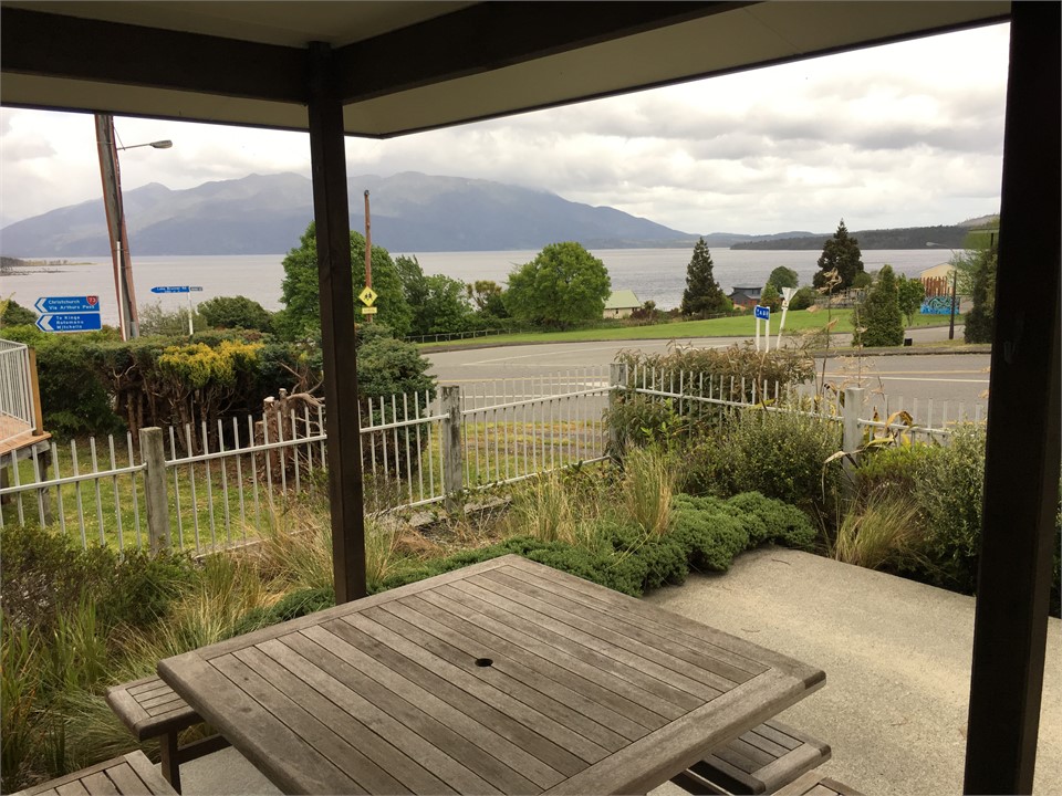 patio overlooking the lake