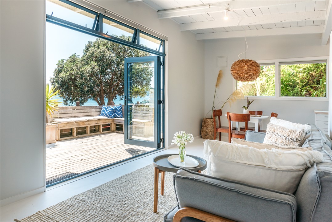 living area / front deck