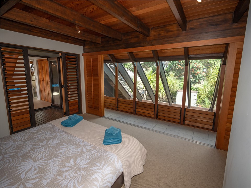 Master Suite 2 has views down into the courtyard.