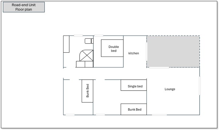 Road end unit floor plan