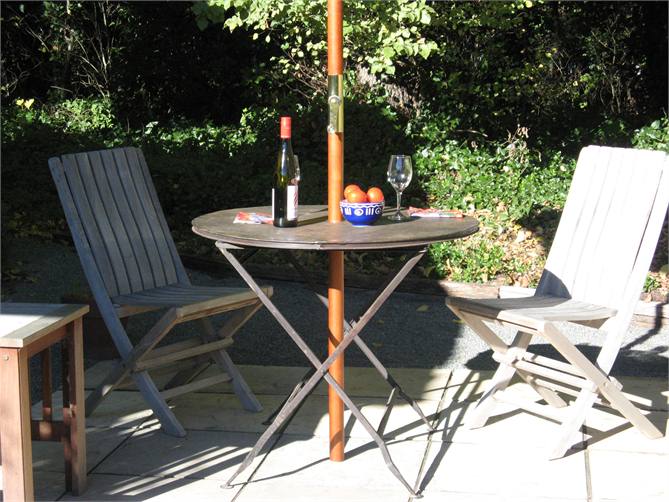 Cottage outdoor barbeque area