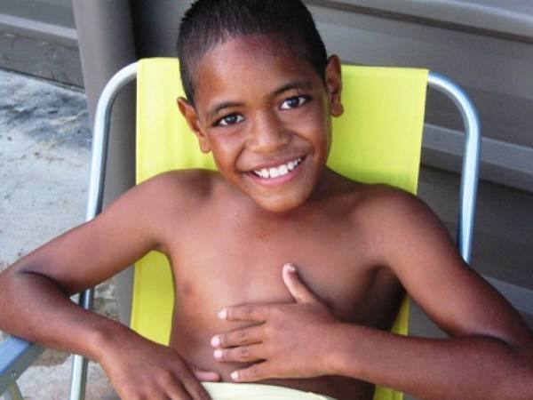 Nesi visiting from the village