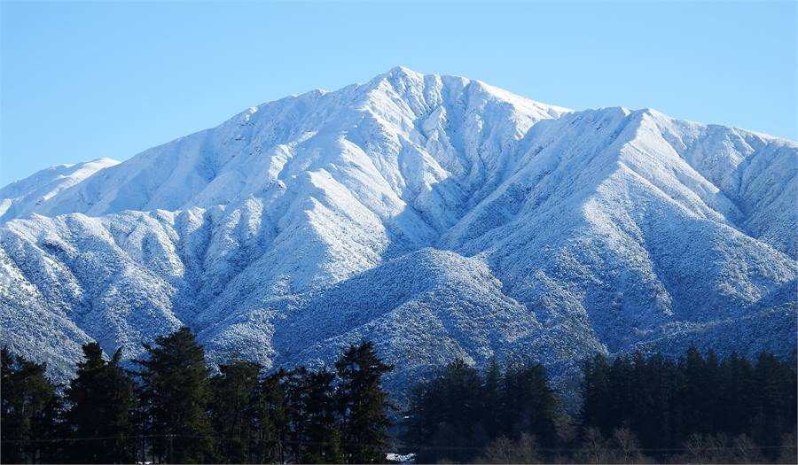 Enjoy snow capped mountains in winter