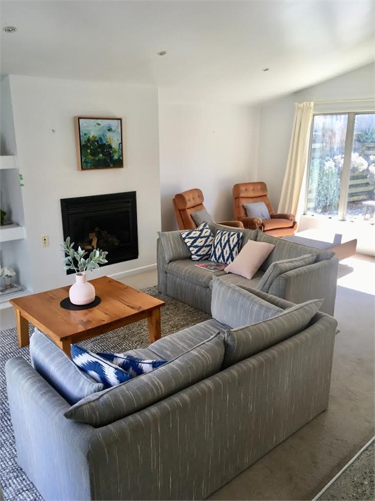 Lounge with gas fire, tv and cd player