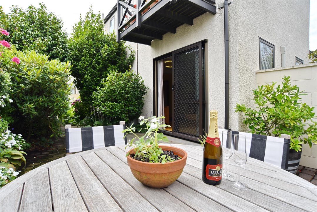 Enjoy a glass of wine on the patio