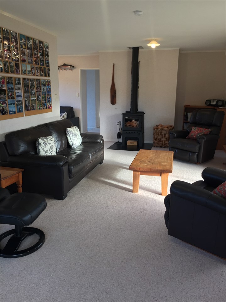 Lounge view with fire