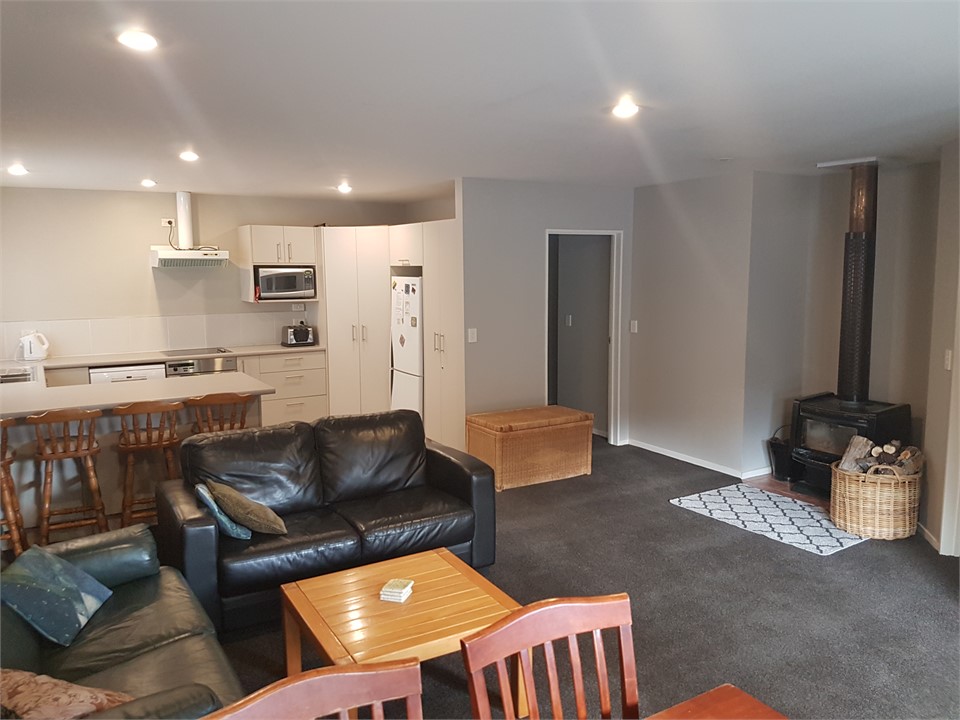 Living room with log-burner