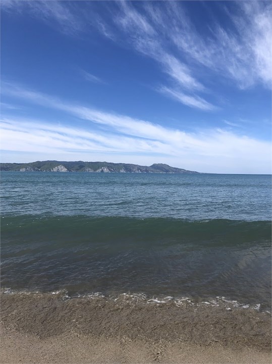Looking across the bay to Mahia