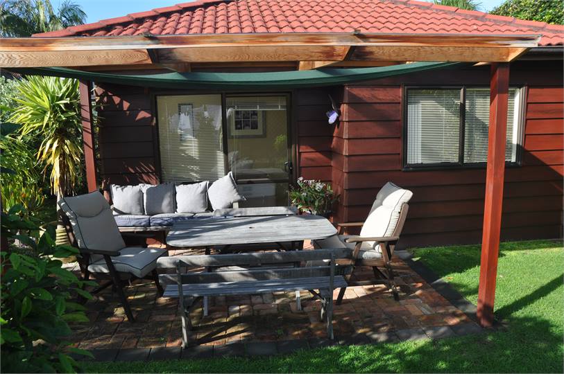 New larger outdoor patio area