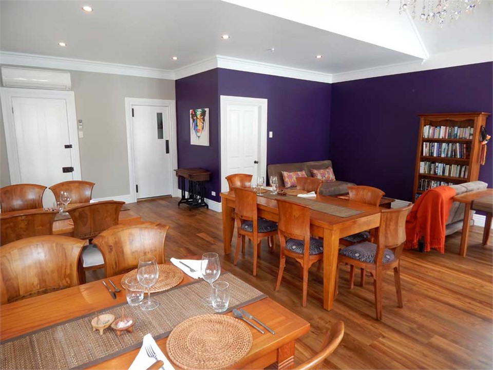 Dining room for breakfast and dinner made by our c