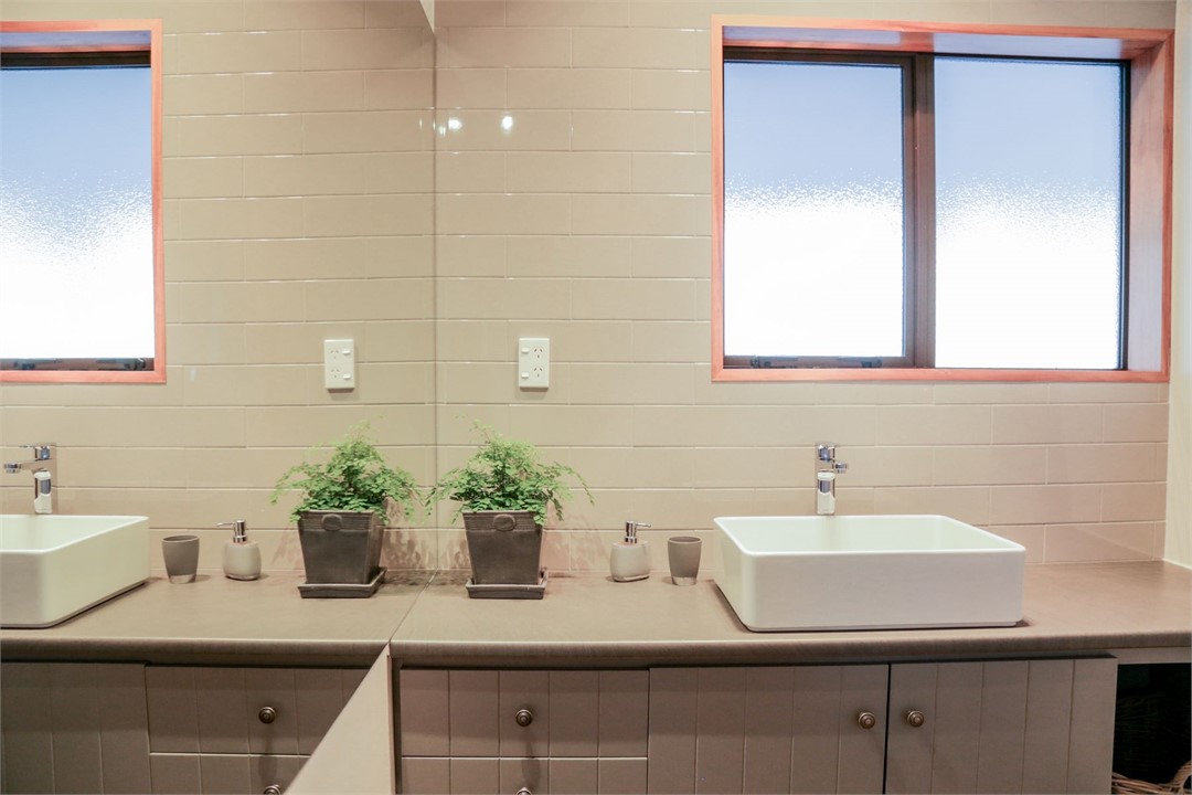 One of two bathrooms