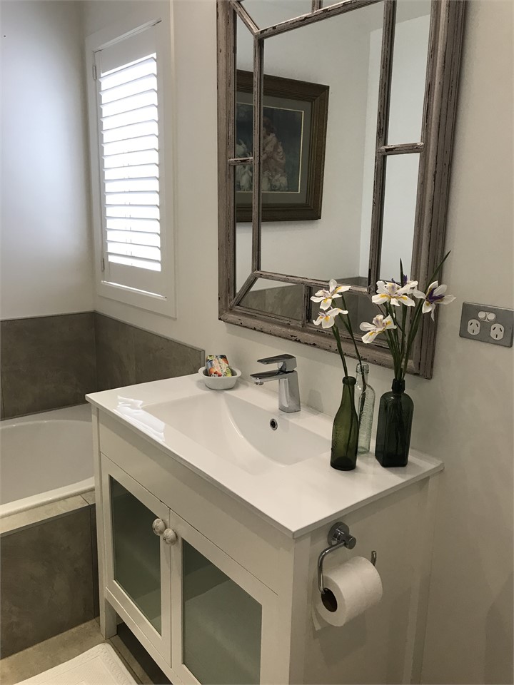 Luxury bathroom with shower and separate bath