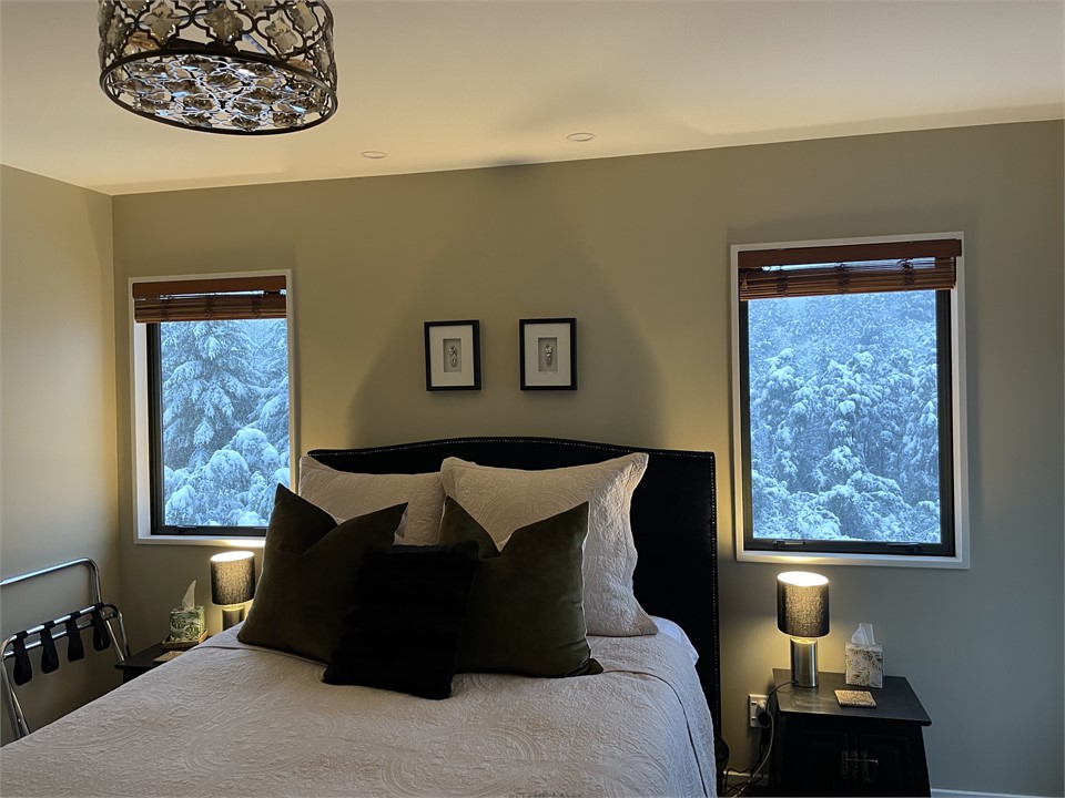 Winter views from the bedroom