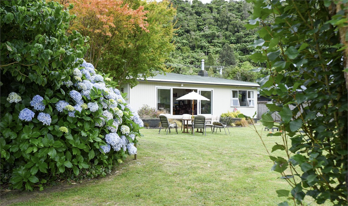 Looking back to house