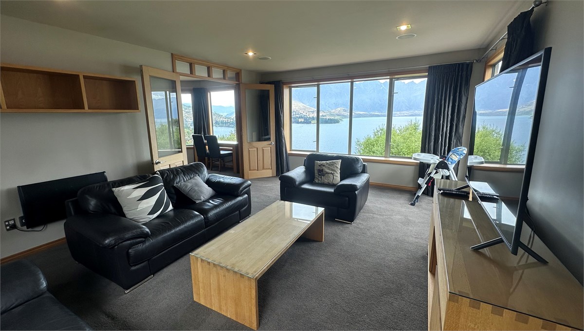 Media room with views over the lake