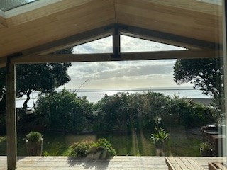 View onto deck at No 27