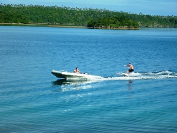 Skurfing on the lagoon