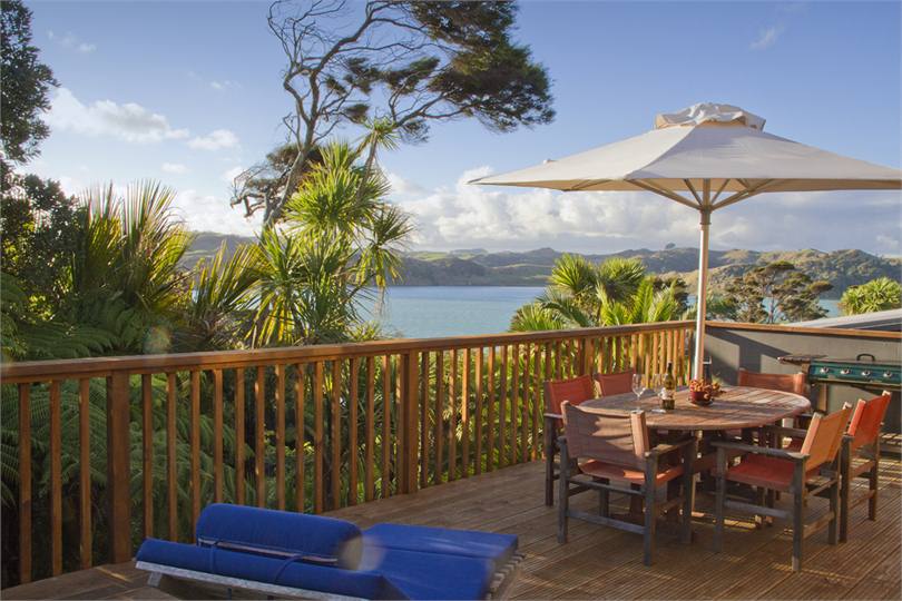 Lounging on the deck