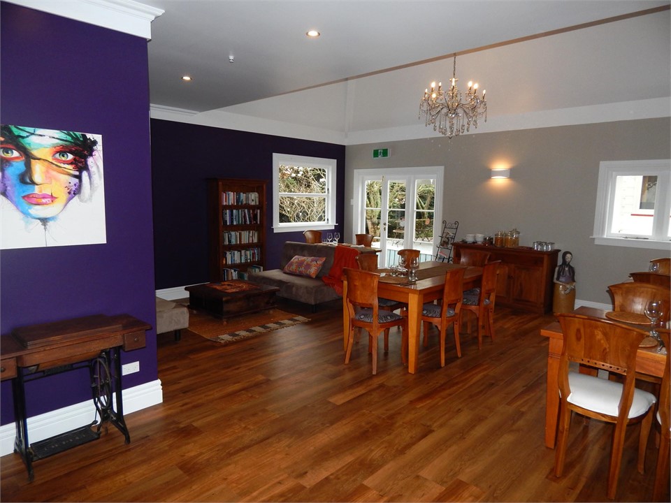 Dining room for breakfast and dinner made by our c