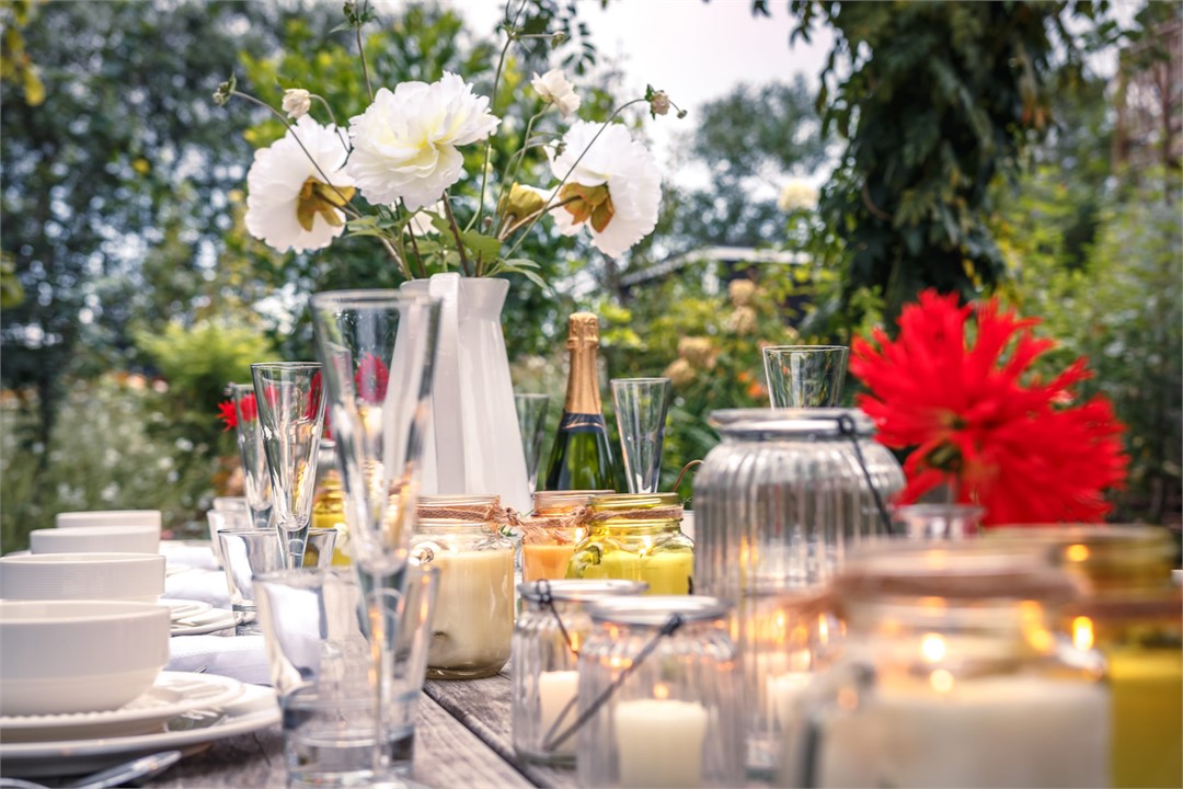 Enjoying a candlelit dinner