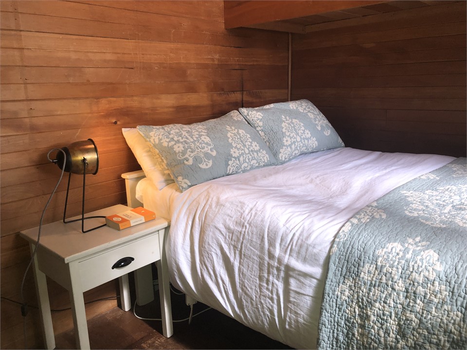 Bedroom with double and bunk over