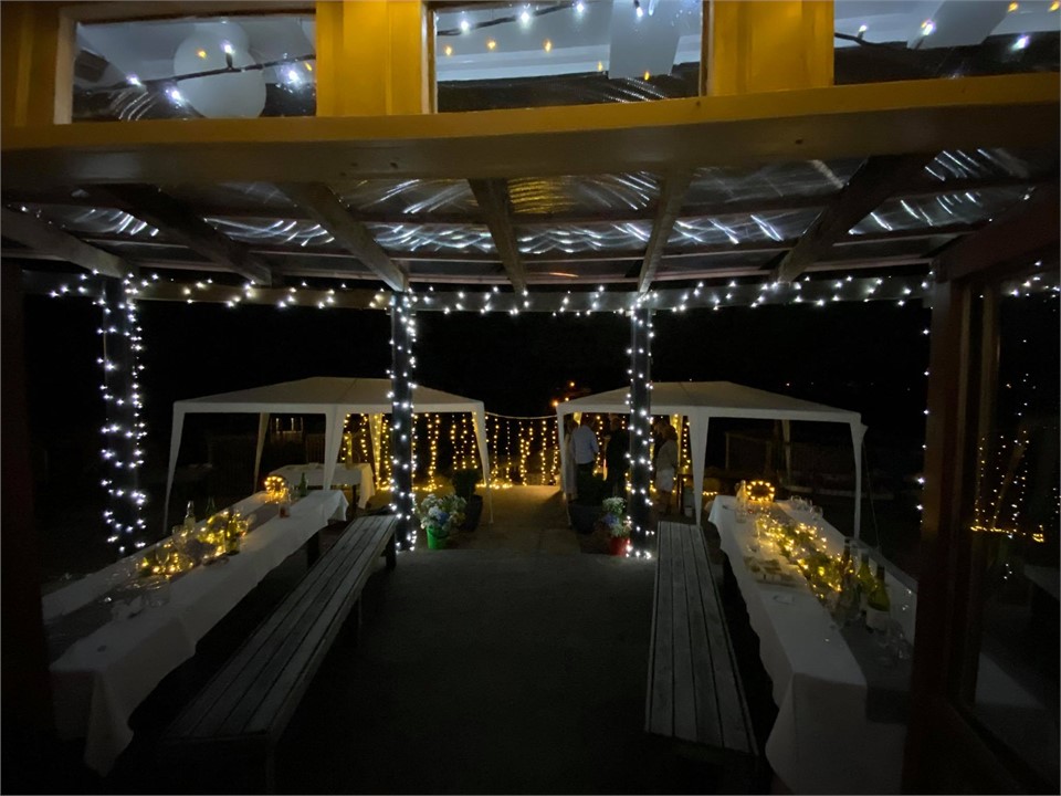 Wedding set up at night