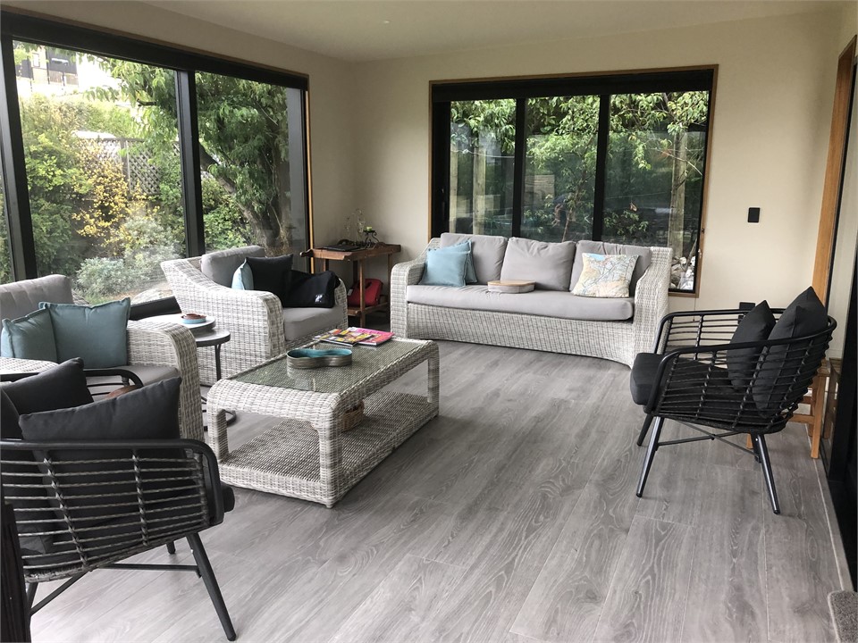 sun room adjoins living space