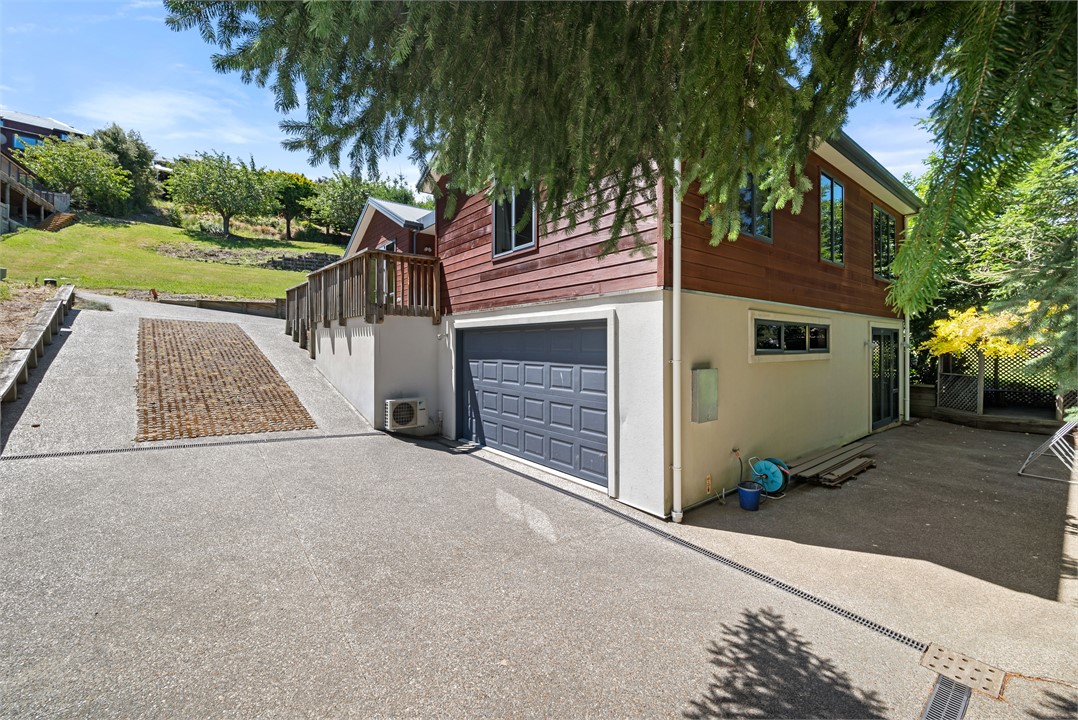 View from the woodshed looking up the driveway