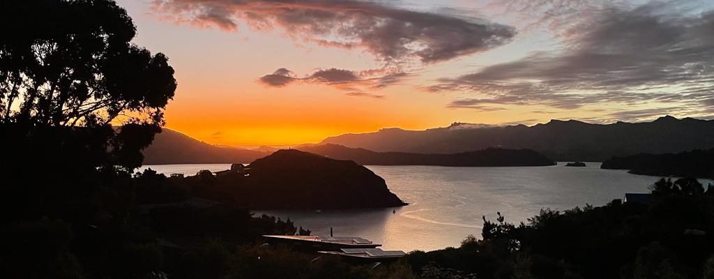 Sunset view from property