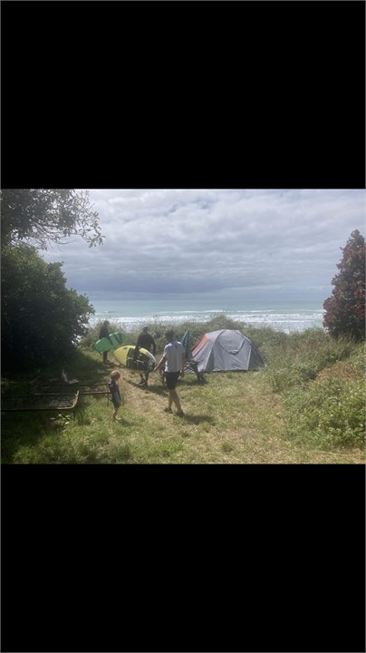 Camping in back section