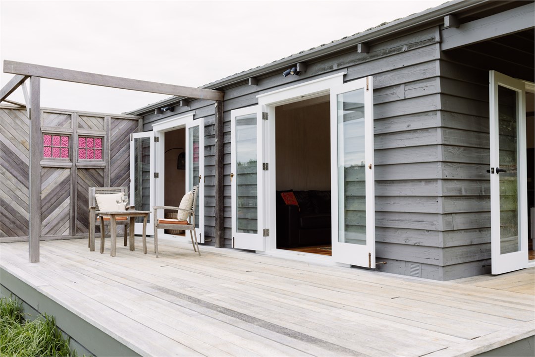 The expansive deck at the cottage