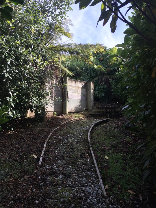 Garden path up to top of section